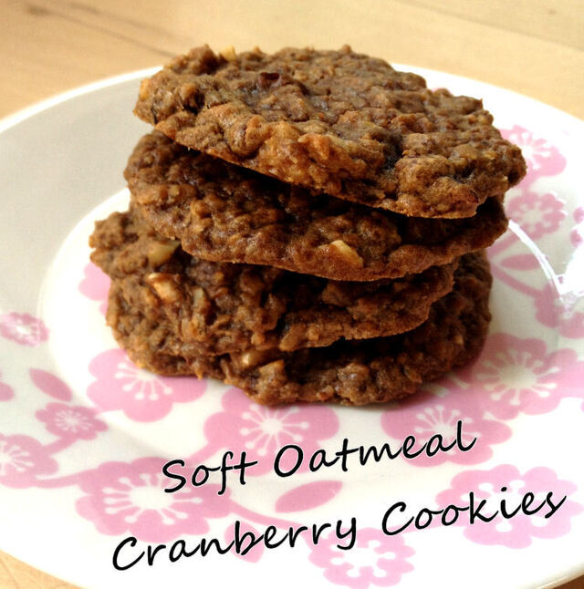 Recept: Soft Oatmeal Cranberry Cookies (Subway Style)