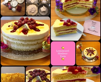 🍋 Naked Cake 🍋 LemonCurd-Himbeer-Torte 🍋 … so hübsch, frisch und fein! 🍋