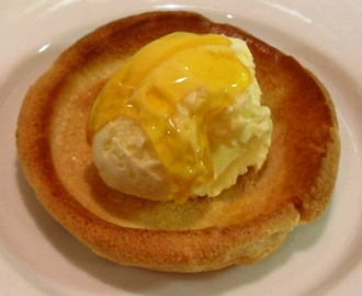 Yorkshire Puddings with Ice Cream & Golden Syrup