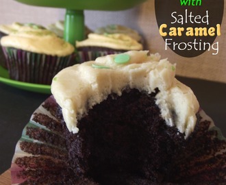 Guinness Chocolate Cupcakes with Salted Caramel Frosting