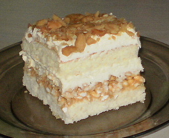 Pyszne ciasto biały lion, z ryżem preparowanym