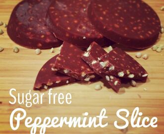 Sugar Free Peppermint Slice