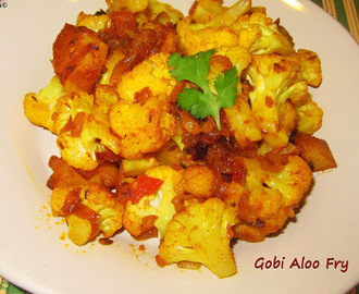 Gobi Aloo Fry Recipe (Cauliflower with Potato Recipe)