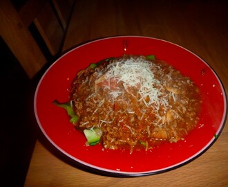 Bolognese with Courgette Spaghetti