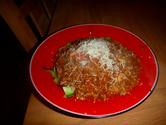 Bolognese with Courgette Spaghetti