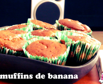Muffins de banana dulces y crocantes!