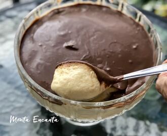 Mousse de Maracujá com chocolate, de liquidificador