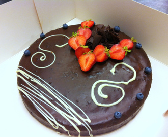 Fransk sjokoladekake med sjokoladeganache