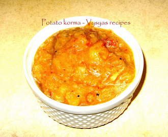 Potato korma  - Potato Kurma - Step Wise Pictures -  Side Dish for chapathi,Poori,Dosa
