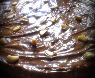 Eggless Chocolate Cake with Nutella Ganache