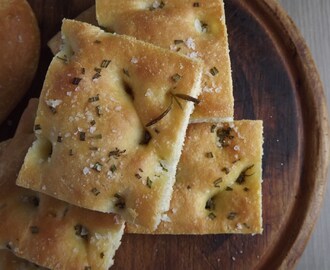 Simple Focaccia with Rosemary and Flaked Sea Salt