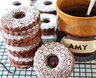 Spiced Chocolate Linzer Cookies | Gluten Free