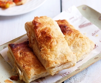 Pizza puff recipe with homemade pastry sheet