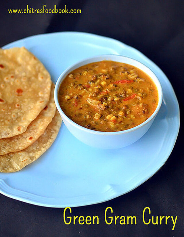 Sprouted Green Gram Curry – Pachai Payaru Kuruma For Chapathi, Rice, Dosa, Idli