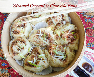 Lunar New Year Steamed Coconut & Char Siu Buns