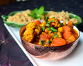 Spicy Vegan Roasted Cauliflower & Carrot & Turmeric Stew
