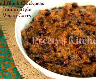 Spiced Black Chickpeas Indian Style Vegan Curry / Masaledar Kala Channa