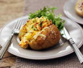 Jacket potatoes (gevulde aardappel)