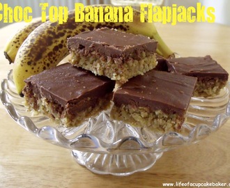 Chocolate Topped Banana Flapjacks