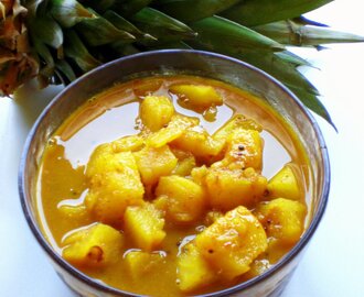 Pineapple gojju / Pineapple sweet and spicy gravy