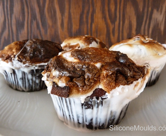 Smore'd Giant Chocolate (and Beetroot) Muffins