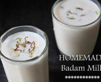 Badam Milk / Badam Kheer / Almond Saffron Milk / Almond Drink - Welcome Drink Ideas