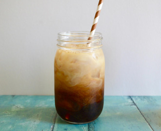 Iced Latte with Homemade Cinnamon Syrup