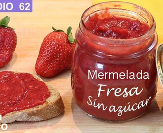 Mermelada de fresa sin azucar - Receta casera saludable con fresas, manzana y cascara de naranja