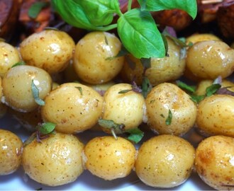 Grillad potatis på spett