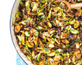 brussels sprouts and toasted coconut bacon slaw