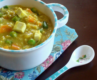 Masala Oats Breakfast Recipe | Spicy Oats Tofu Porridge | Healthy Diabetic Friendly Breakfast