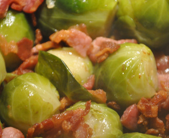 Brussels Sprouts with Bacon, White Wine and Honey