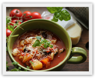 Italiensk minestronesuppe - sunt og godt!