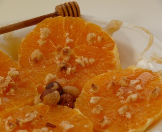 Taronja, avellanes i mel