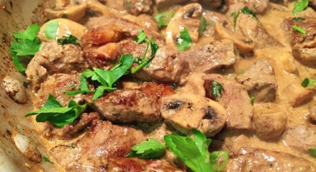 Steak Tips with Mushroom Pan Sauce