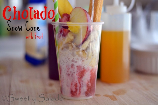Cholados (Colombian Snow Cones or Shaved Ice with Fruit)