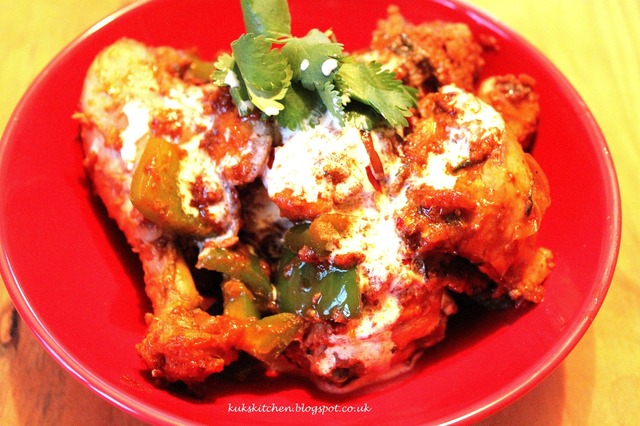 Chicken kadai - featuring capsicum / bell pepper  | Kukskitchen