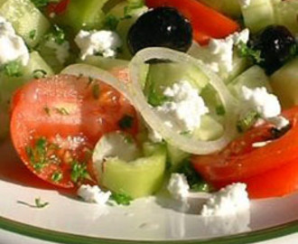 Simpele Griekse salade
