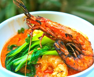 Thai Red Prawn Curry with Bak Choi