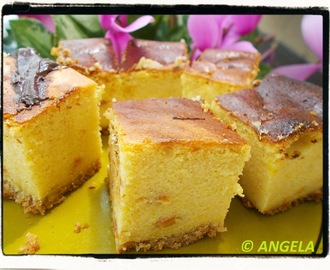 Sernik pomarańczowy z serka homogenizowanego (pieczony) - Orange Cheesecake - Cheesecake all'arancia al forno