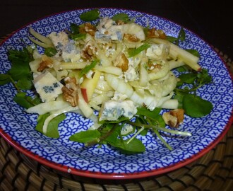 Fennel, Kohlrabi and Apple Blue Cheese Salad with a Fennel and Mustard Dressing Recipe
