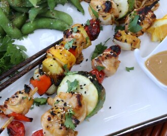 Toasted Sesame and Ginger Chicken Kabobs