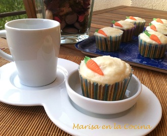 Cupcakes de Pastel de Zanahoria o Carrot Cake