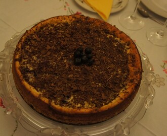 Cheese cake de chocolate y arándanos