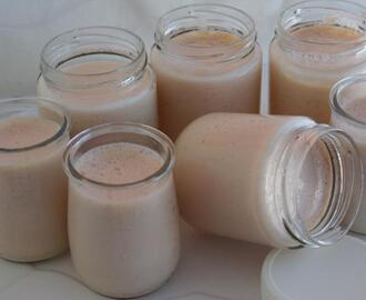 Iogurte de Soja com Gelatina de Morango