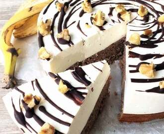 Bananenbrood Cheesecake met een Romige vulling en een vleugje chocolade - Oh My Pie!