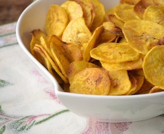 Chips de Plátano (Receta GFCFSF, Vegana)