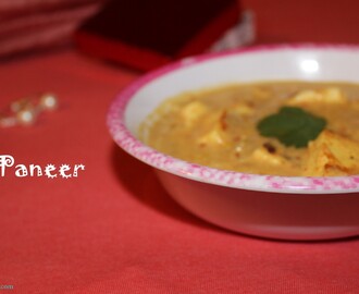 Shahi Paneer/Side dish for roti