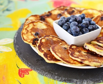 Blueberry Pancakes with Quark and Wheatgerm