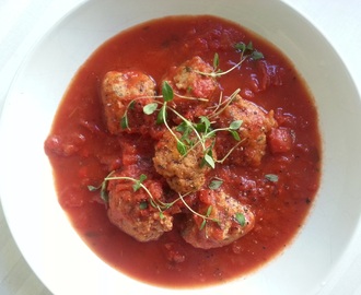 Everyday Dinner: Turkey Meatballs with Tomato Sauce and Fresh Thyme...